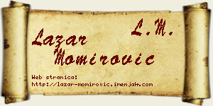 Lazar Momirović vizit kartica